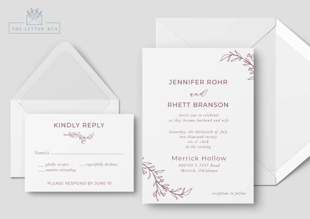 Custom Semi Custom Wedding Invitations The Letter Box Shop Custom semi custom wedding invitations the letter box shop